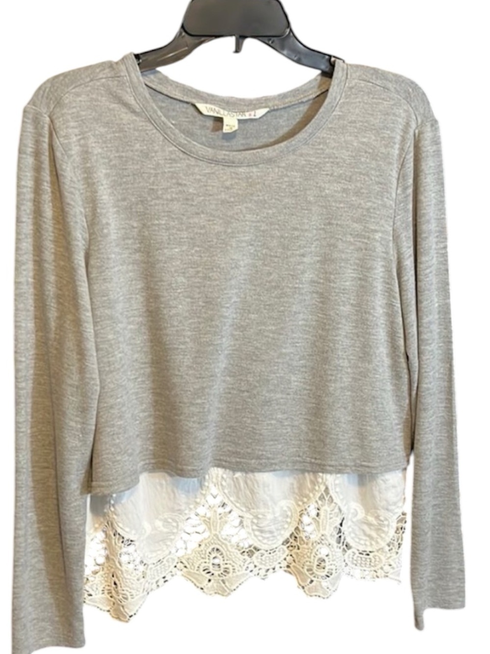 Vanilla star Gray & Beige Sweater Size Large